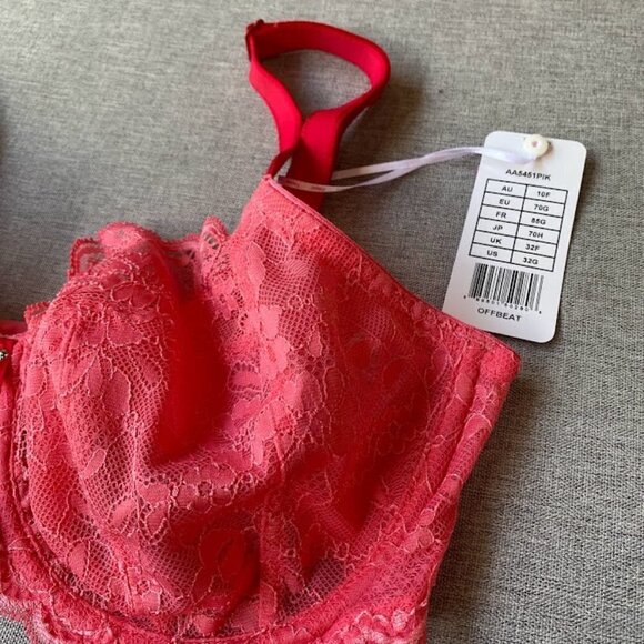 Freya Women's Offbeat Side Support Underwire Bra, 32G Pink - Picture 8 of 8